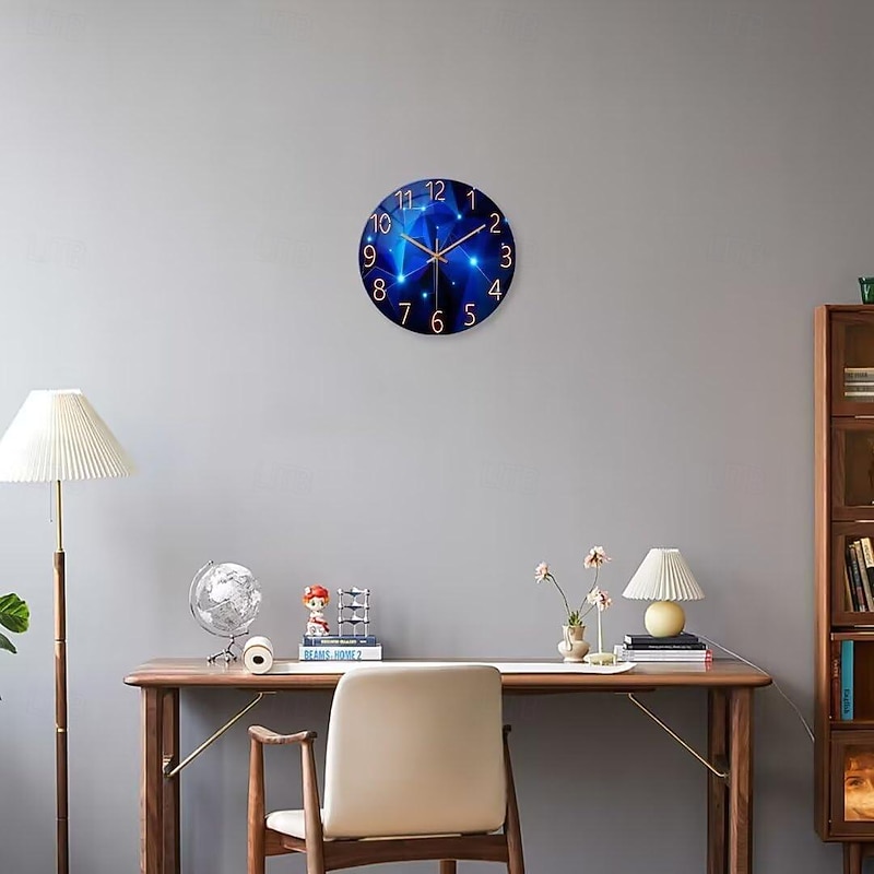 Wall Clock Battery Operated Modern Wall Clock Non Ticking for Bedroom Living Room Office2