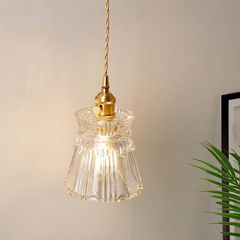 LED Indoor Wall Lights Warm White Retro Industrial Vintage Pendant Light Clear Glass Ceiling Lamp E27 Restaurant Entrance Hallway 85-265V4