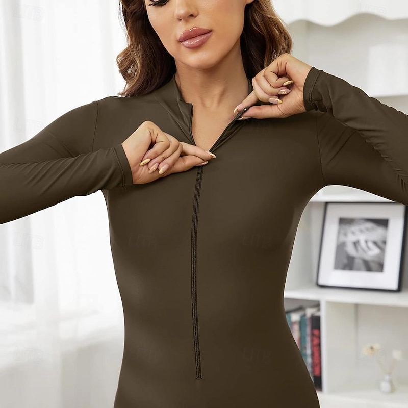 Zentai Suits Cosplay Costume Skin Suit Ninja Carnival Costume Full Body Suit Kings Day Women's Leotards Sexy Costume Solid Color Spandex Lycra Costume for Halloween Carnival Masquerade Adults'4