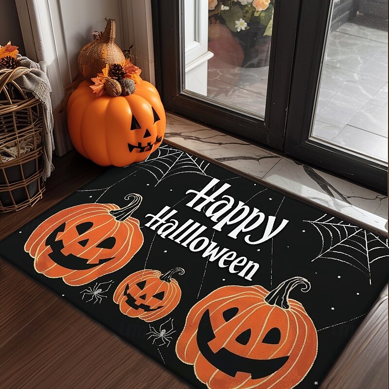 Halloween Decorations Scary Pumpkins Doormat Kitchen Mat Floor Mat Non-Slip Area Rug Oil Proof Rug Indoor Outdoor Mat Bedroom Decor Bathroom Mat Entrance Rug3