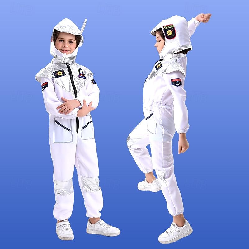 Astronaut Halloween Masquerade Carnival Costume Cosplay Kid's Boys' Girls' Carnival Performance Easy Halloween Costumes Dress Up2
