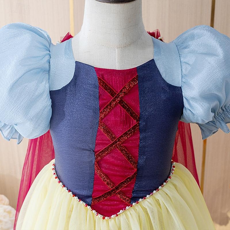 Fairy Tale Snow White Princess Flower Girl Dress Theme Party Costume Tulle Dresses Sweet Lolita Movie Cosplay for Girls' Kids Carnival Children's Day Party / Evening2