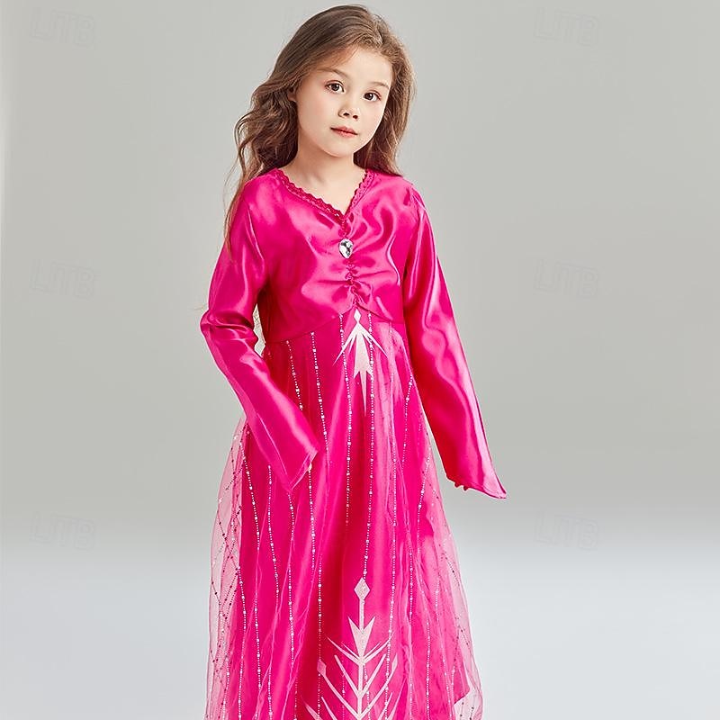 Frozen Fairy Tale Princess Elsa Anna Outfits Flower Girl Dress Theme Party Costume Cosplay Movie Cosplay for Girls' Kids Carnival New Year Party / Evening3