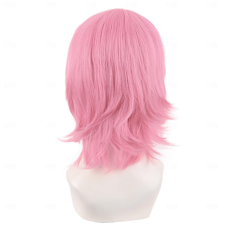 Short Cosplay Wolf Tail Synthetic Side Bangs Party Wig Halloween Cosplay Party Wigs4
