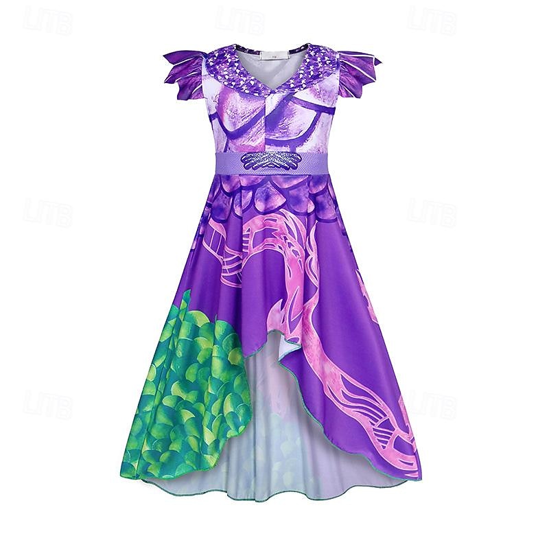 Descendants Mal Dress Cosplay Wigs Costume Party Movie Cosplay for Girls' Kids Carnival Masquerade Party / Evening4