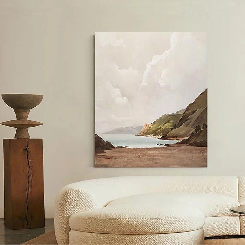 Beige Brown Painting handmade Brown wabi sabi artwork oil painting hand painted Textured Oil Painting Beige Oil Painting brown Abstract Canvas Art Modern Horizontal decor art