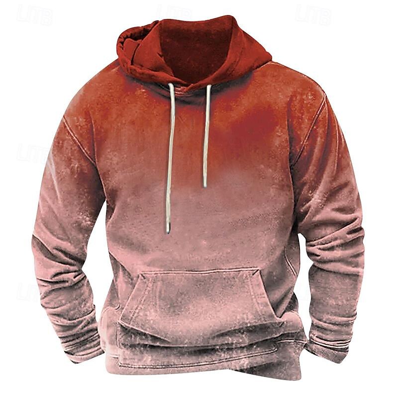 Men's Hoodie Blue Orange Green Gray Hooded Color Block Pocket Sports & Outdoor Daily Holiday Polyester Streetwear Basic Casual Spring &  Fall Clothing Apparel Hoodies Sweatshirts  Long Sleeve2
