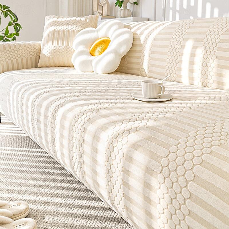 Jacquard Velvet Elastic Sofa Cover All-Inclusive Universal Cover Four Seasons Lazy One-Piece Anti-Cat Scratch Sofa Cushion Stretchable and Durable Easy to Install and Clean Perfect for Year-Round Use