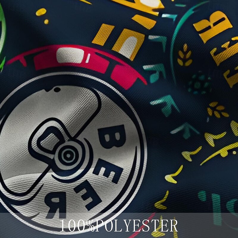 Men's Letter Beer Swim Trunks Swim Shorts Board Shorts Mid Waist Fashion Hawaiian Designer Casual Daily Holiday Pocket Drawstring Elastic Waist Designer Clothing Apparel3