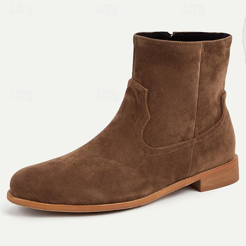 Men's Suede Chelsea Boots - Classic Brown Ankle Boots for Casual and Formal Wear2