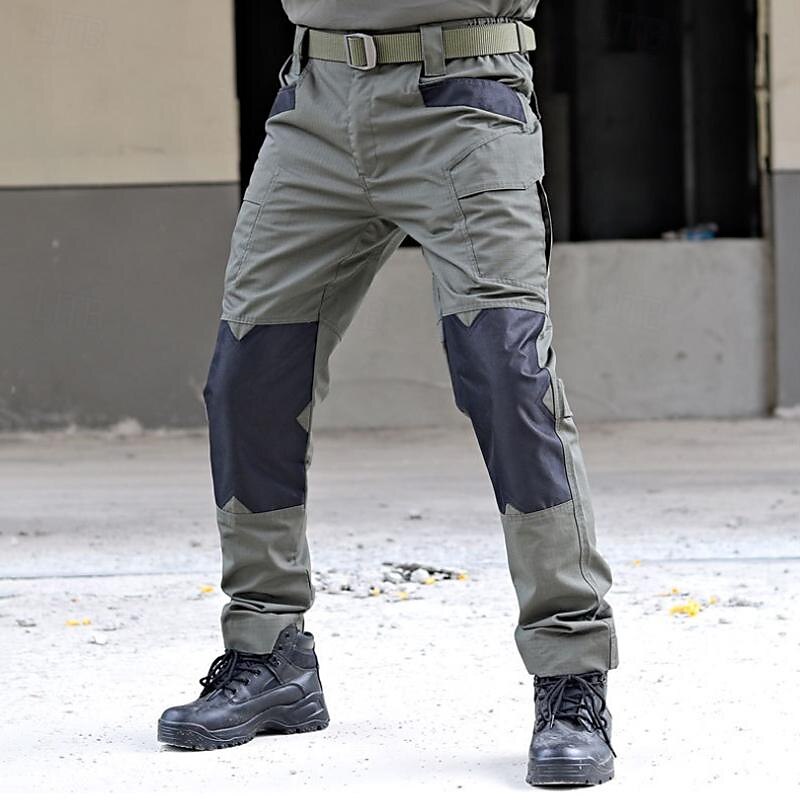 Men's Cargo Pants Hiking Pants Trousers Tactical Pants Military Camo Spring Outdoor Regular Fit Waterproof Quick Dry Pants / Trousers Camouflage Grey Hunting Climbing Camping / Hiking / Caving M L XL