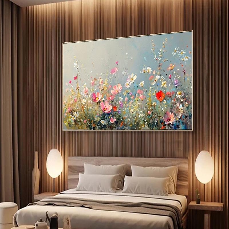 Enchanting Flower Painting on Canvas handmade  Flower Abstract Oil Painting hand painted Textured flower Oil Painting for Living Room Wall Art Hand-painted Painting3