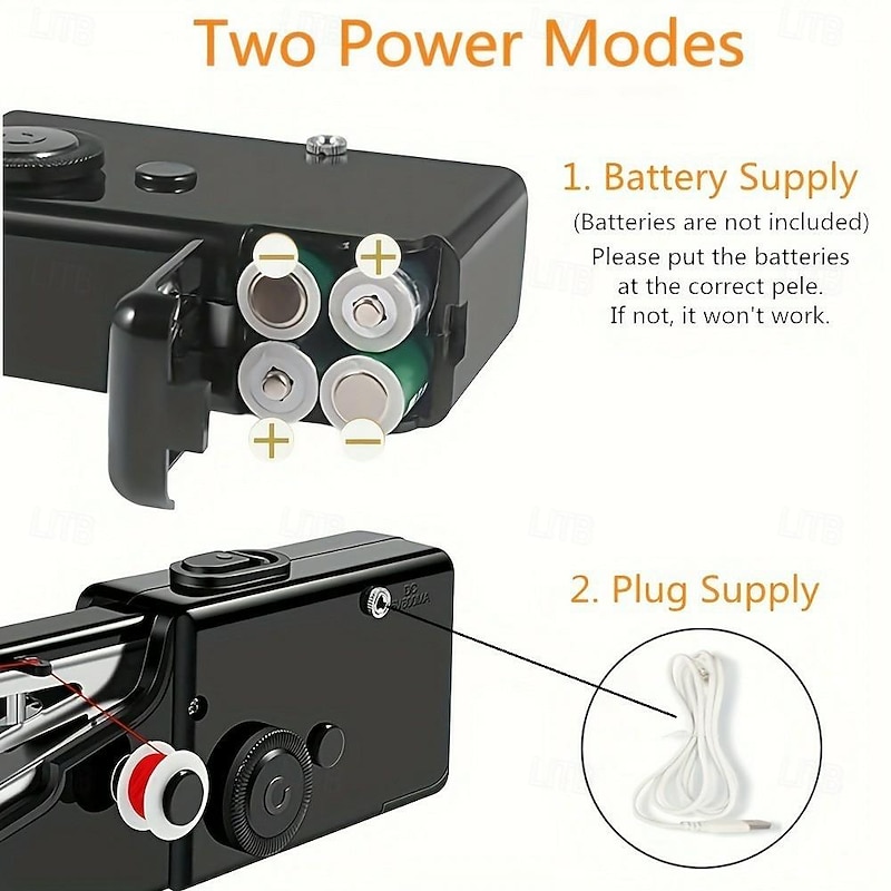Handheld Sewing Machine Battery Operated Sewing Machine Sewing Machine for Beginners Portable Sewing Machine Clothing Repair Sewing Crafts2