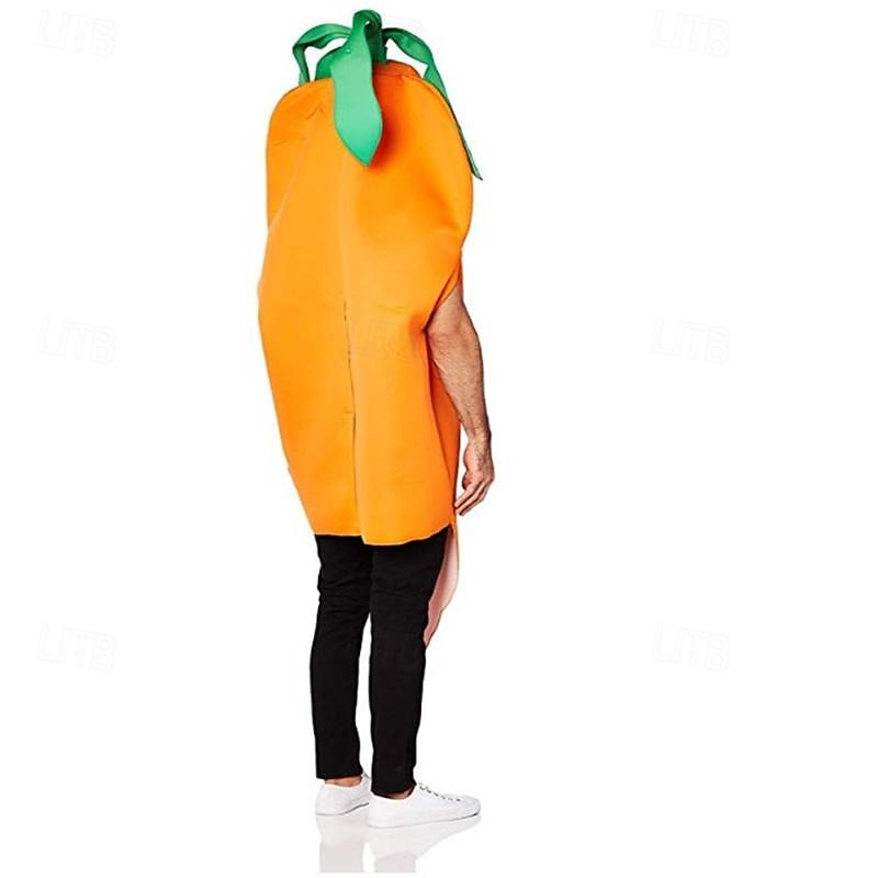 Banana Fruit carrot Halloween Cosplay Costume Funny Costumes Carnival Costume One Piece Cosplay Funny Costume Adults' Men's Women's Masquerade Halloween Masquerade Easy Halloween Costumes Dress Up4
