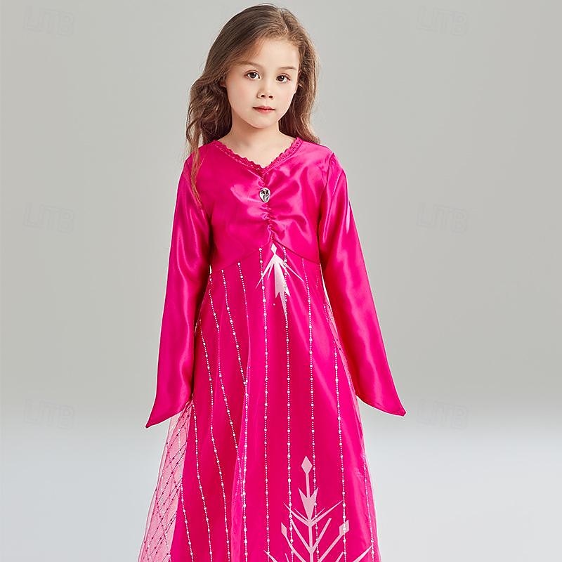 Frozen Fairy Tale Princess Elsa Anna Outfits Flower Girl Dress Theme Party Costume Cosplay Movie Cosplay for Girls' Kids Carnival New Year Party / Evening2