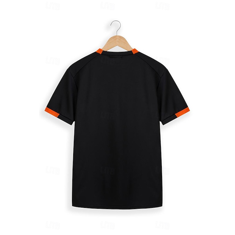 Men's Crew Neck Short Sleeve Athletic Athleisure Solid Colored Dark Grey Black Activewear4