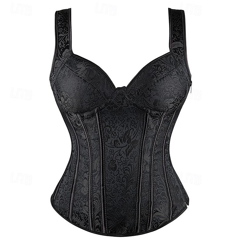 Women's Backless Carnival Date Club Corsets Luxury Retro Floral Home Outfits3