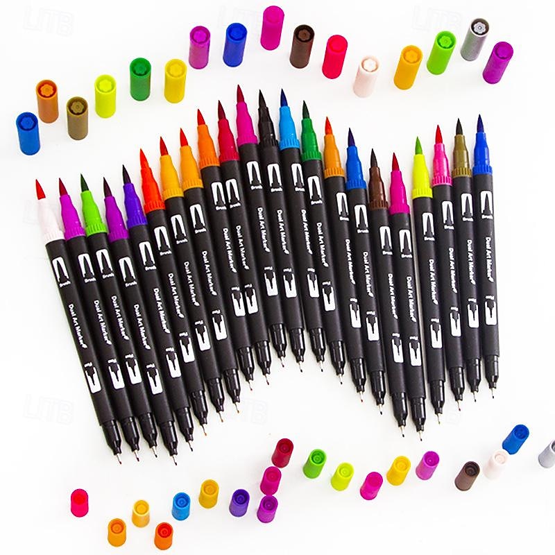 Drawing Markers Pens Calligraphy Pens Brush Markers for Student Coloring Books Calligraphy Drawing Sketching4