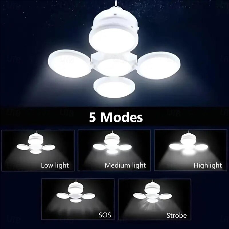 LED Smart Light Solar Football Light Outdoor LED Bulb Foldable Outdoor Light Portable And Compact Multi-Function Flashlight Real-Time Power Display Multi-Function Camping Light for Halloween4