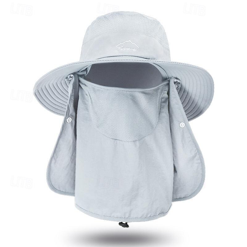 Sun Hat Bucket Hat Boonie hat Sun Hat with Neck Flap UV Protection Summer Spring Drawstring Wide Brim Unisex Fishing Activity3