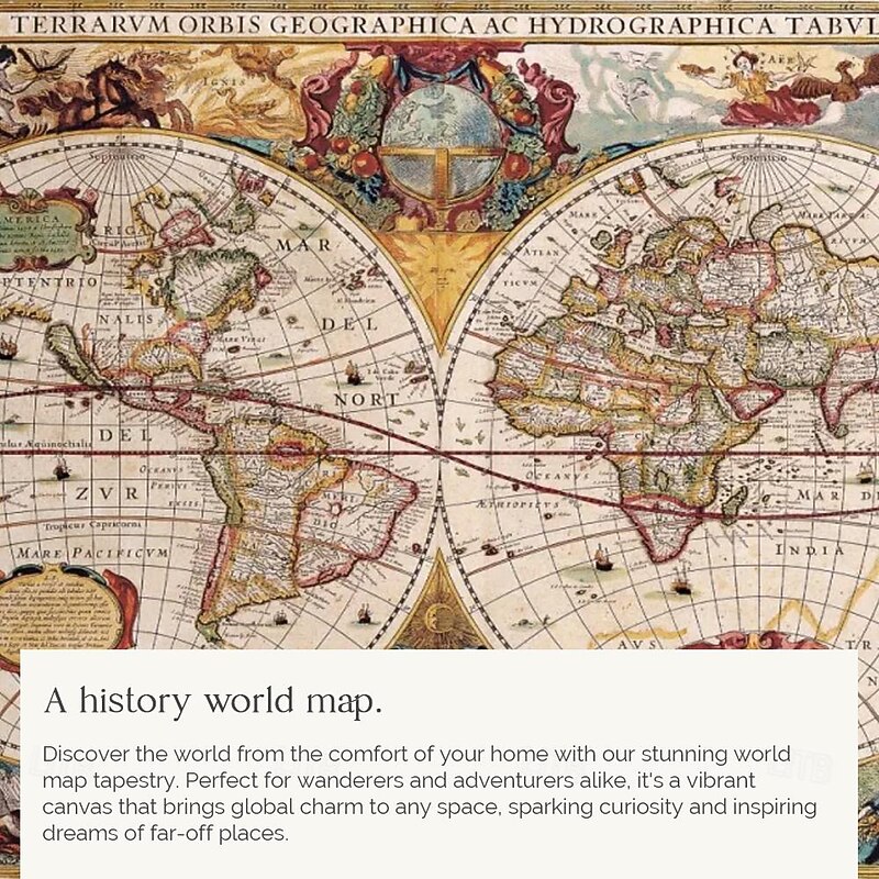 World Map Wall Tapestry Art Decor Blanket Curtain Hanging Home Bedroom Living Room Decoration3