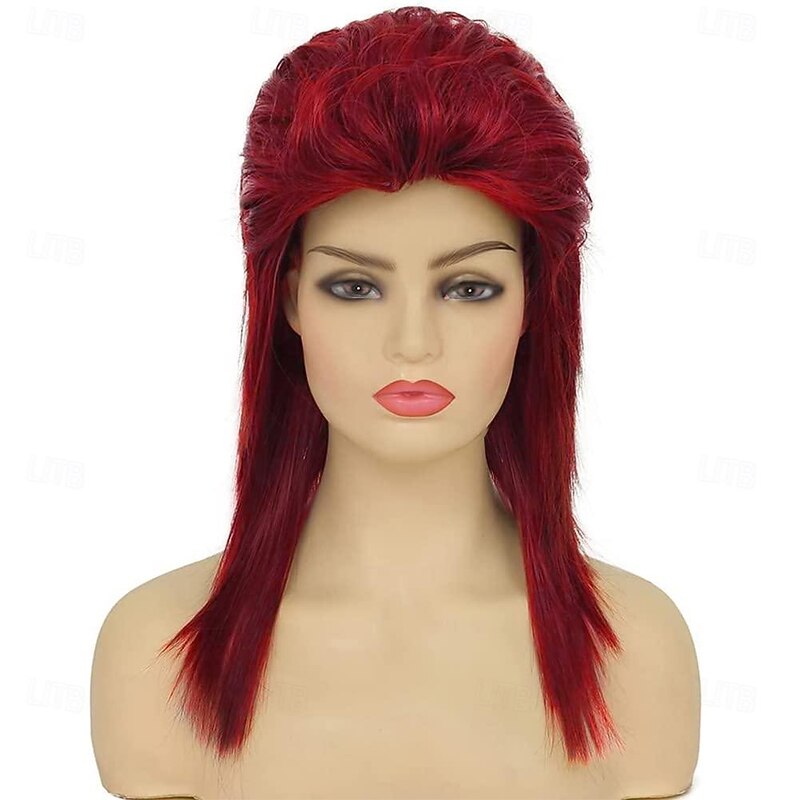 Wig for Women Shoulder Length Straight Natural Layered Hair 70s 80s Rock Costume Wigs Halloween Cosplay Party Wigs