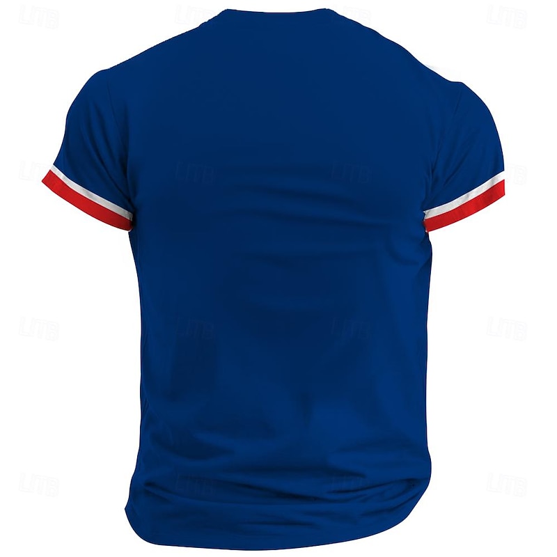 Men's American US Flag T Shirt Short Sleeve T shirt 3D Print Crew Neck Shirt Outdoor Athleisure Blue Summer Spring Clothing Apparel S M L XL XXL XXXL2