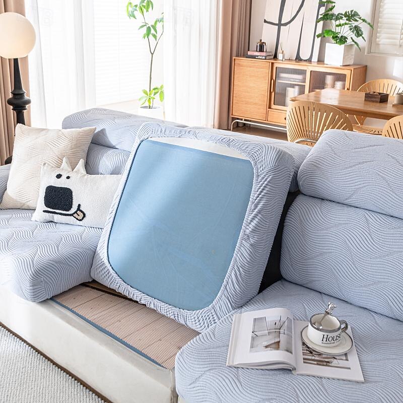 Universal stretch bird Plaid thickened jacquard all-inclusive sofa cushion cover4