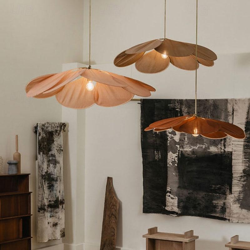 Japanese Style Wabi-sabi Style Fabric Chandelier Nordic Creative Art Deco Chandelier Medieval Restaurant Entrance Island Bedside Wall Lighting Lamps Warm Light