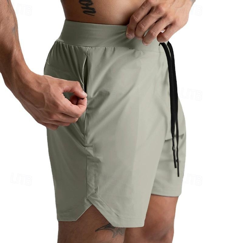 Men's Running Shorts Gym Shorts Sweat Shorts Pocket Drawstring Elastic Waistband Shorts Outdoor Sports & Outdoor Athletic Quick Dry Soft Marathon Running Workout Tailored Fit Sportswear Activewear