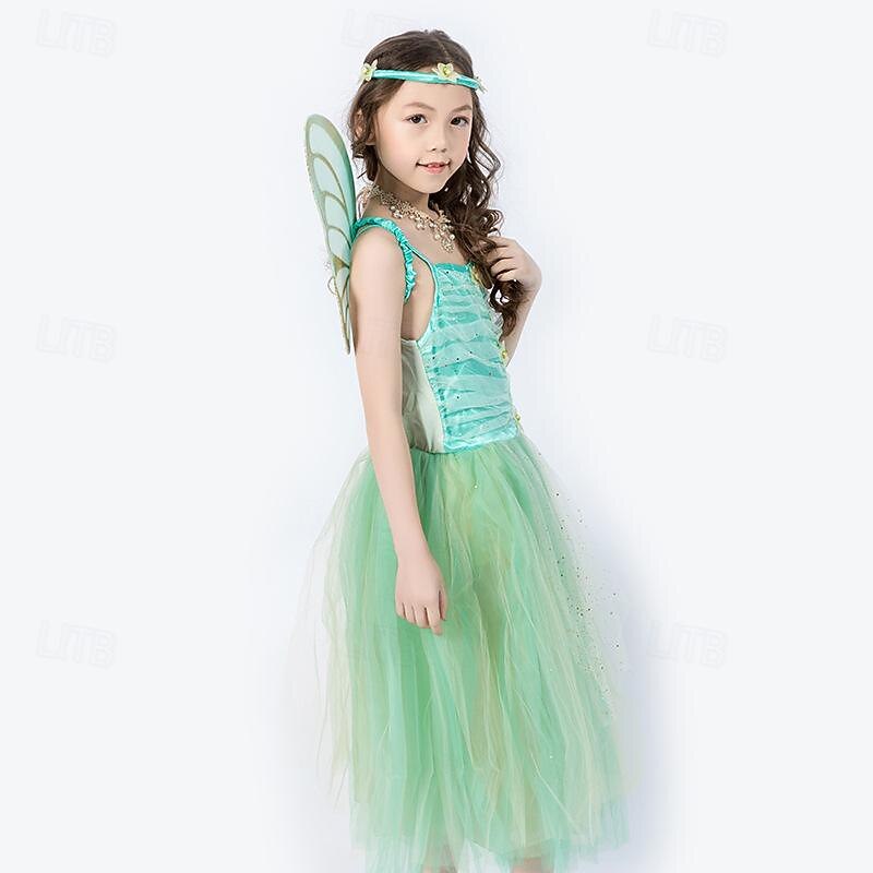 Fairy Halloween Outfits Masquerade Carnival Costume Cosplay Costume Kid's Girls' Carnival Masquerade Halloween Masquerade Easy Halloween Costumes Dress Up3