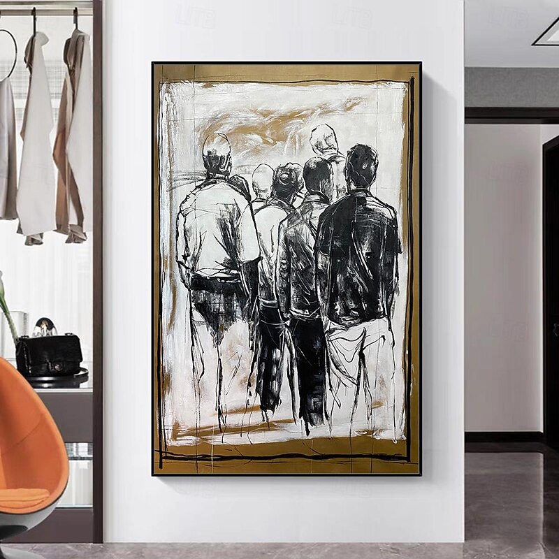 Mintura Handmade Figure Oil Paintings On Canvas Modern Wall Art Room Decoration Abstract Picture For Home Decor Rolled Frameless Unstretched Painting4