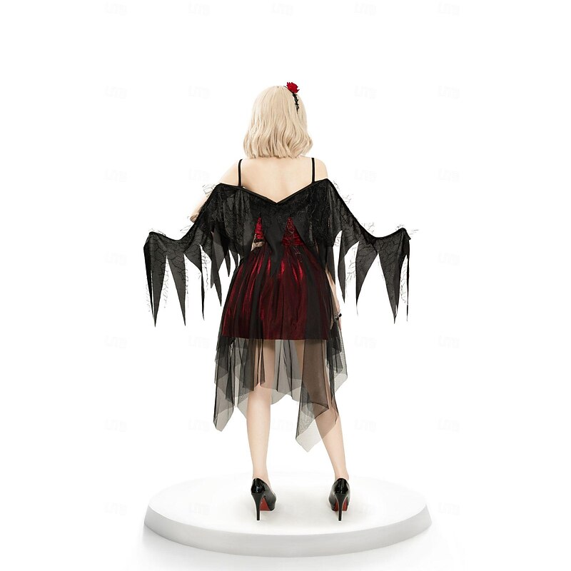 Fallen Angel Halloween Cosplay Costume Outfits Angels of Death Cosplay Adults' Women's Carnival Masquerade Mardi Gras Party Masquerade Easy Halloween Costumes Dress Up3