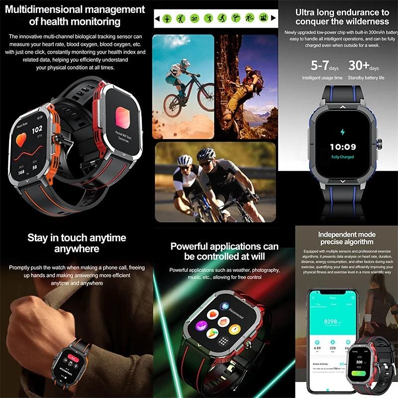 HK56 Smart Sports Watch 2.06inch Amoled Large Screen Bluetooth Call AI Voice Rotating Crown Women Digital Fitness Watches2