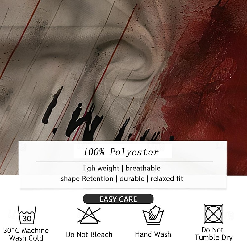 Men's Blood Splatter Blood stains T Shirt Short Sleeve T shirt 3D Print Crew Neck Shirt Designer Gothic Party Street Casual Red Khaki Summer Spring Clothing Apparel S M L XL XXL XXXL4