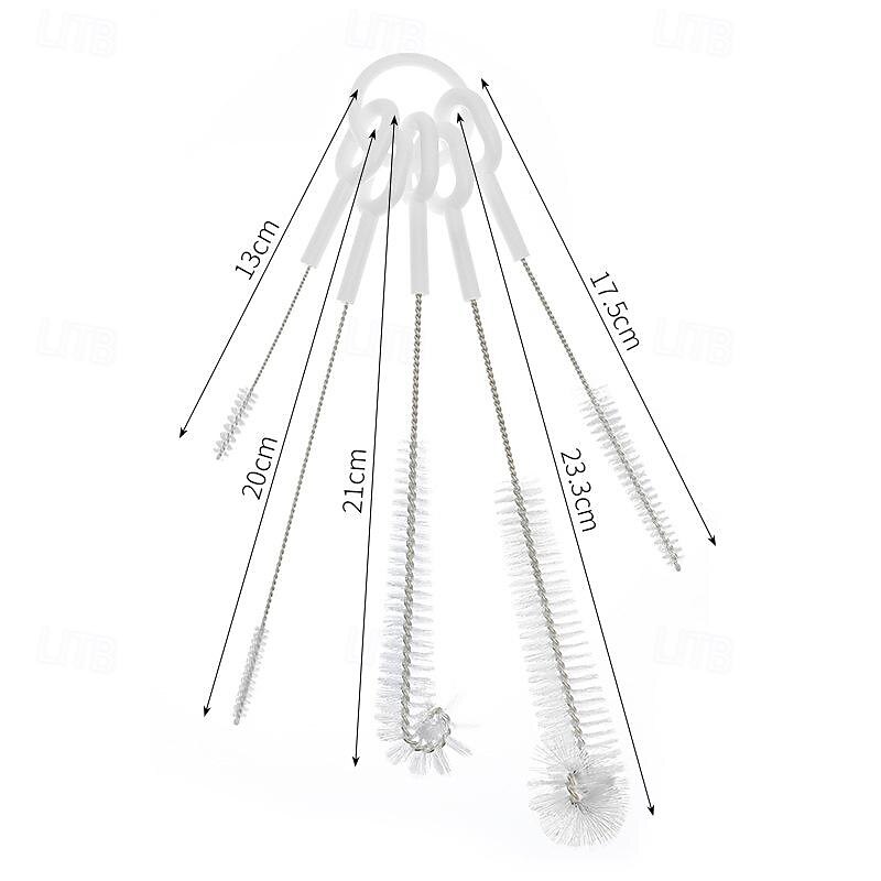 5pcs/set Suction Pipe Brush Cup Scrubbing Tool - Small Cleaning Brushes for Teapot Spouts, Milk Bottles4