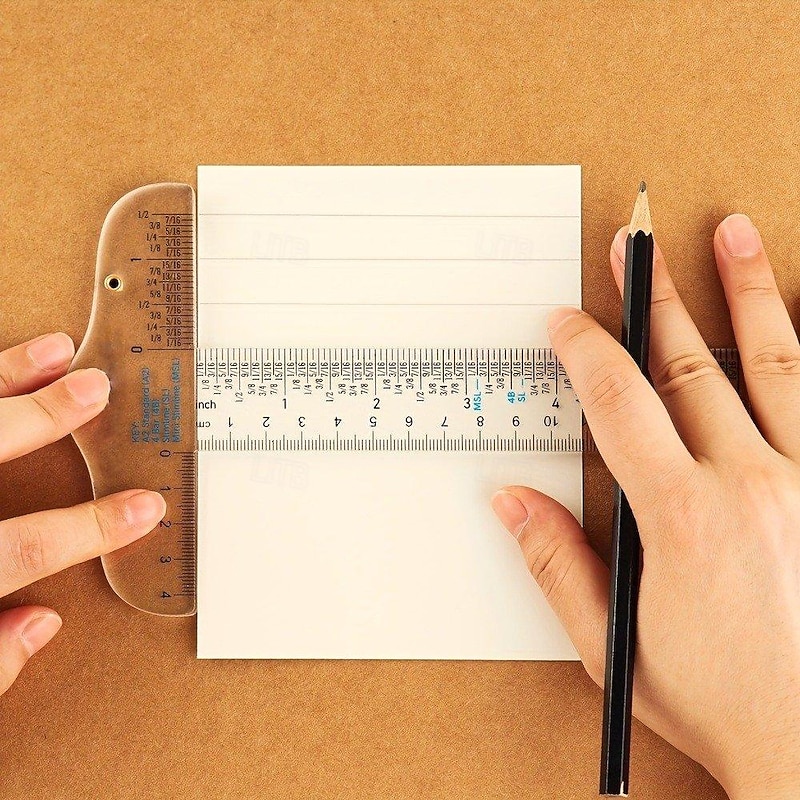 Clear Acrylic T-Square Ruler Crafting and Precision Drawing 6 inch Clear Measuerments Ruler Handtool