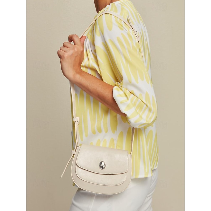 Chic White Leather Shoulder Bag for Women - Stylish Small Crossbody Bag for Casual and Formal Outfits2