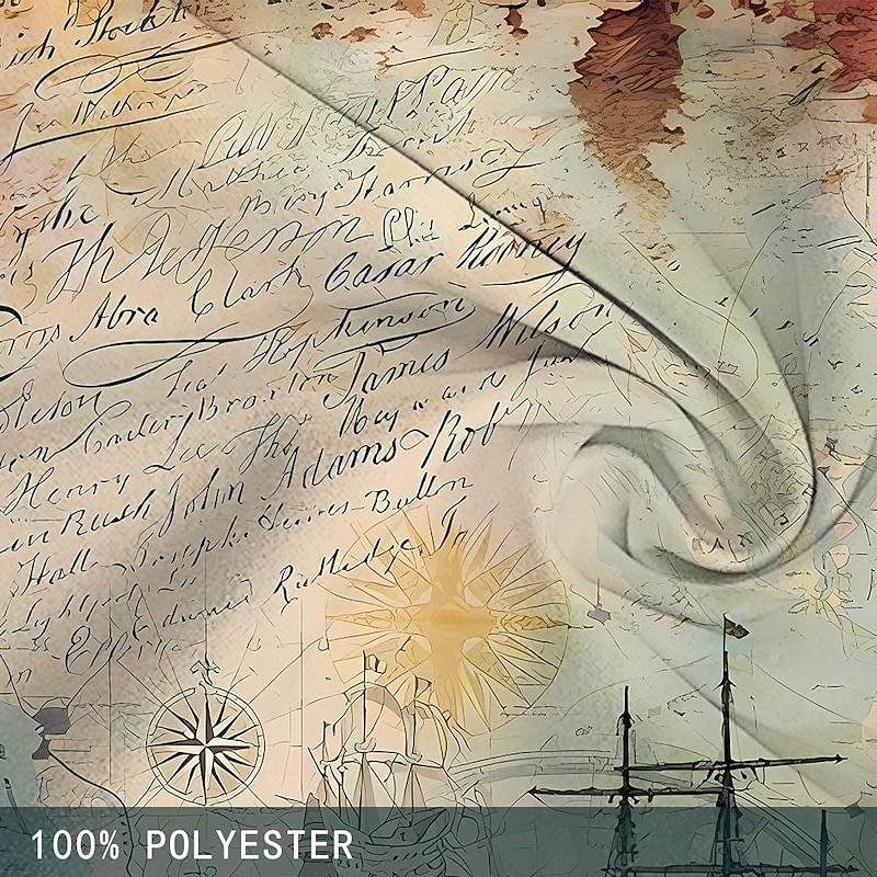 Men's Map Sailboat Swim Trunks Swim Shorts Board Shorts Mid Waist Fashion Streetwear Designer Casual Daily Holiday Pocket Drawstring Elastic Waist Designer Clothing Apparel3