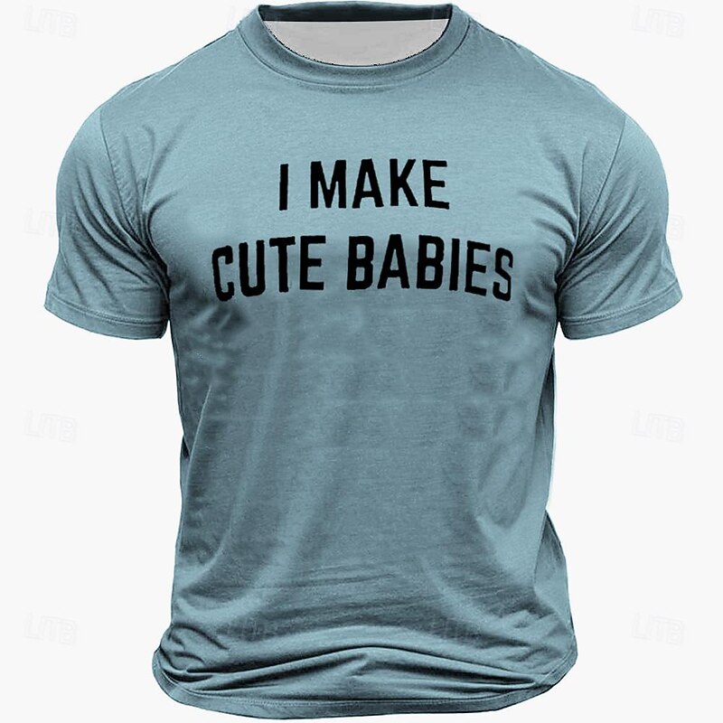 Men's Funny T Shirt Short Sleeve T shirt 3D Print Crew Neck Shirt Vintage Cool Party Holiday Black White Navy Blue Summer Spring Clothing Apparel S M L XL XXL XXXL3