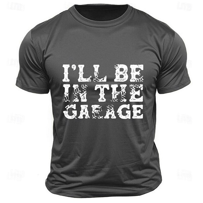 Men's Funny Letter Print T Shirt Tee Top 100% Cotton Short Sleeve Graphic Shirt Black Dark Grey Army Green Comfortable Tee Street Sports Outdoor Fashion Designer Clothing3