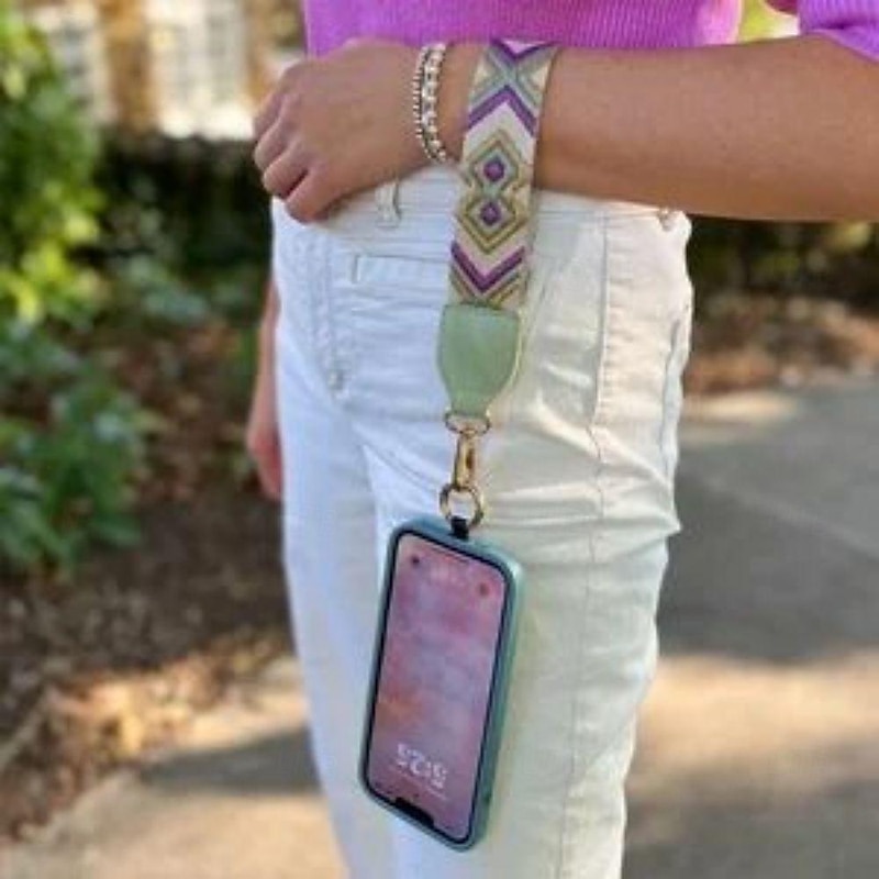 Phone Strap with Zippered Pouch Adjustable Nylon Canvas Crossbody Lanyard Detachable Wristlet & Innovative Hanging Phone Card3