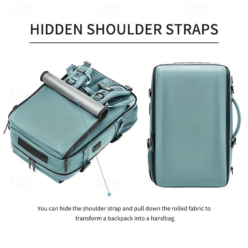 Unisex Convertible Travel Backpack with Shoe Compartment – Waterproof 3-in-1 Gym, Laptop, and Weekender Bag with USB Charging Port for School, Work, and Sports3