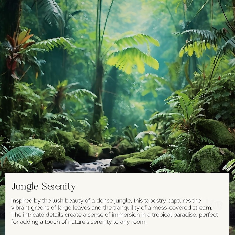 Rainforest Landscape Hanging Tapestry Wall Art Large Tapestry Mural Decor Photograph Backdrop Blanket Curtain Home Bedroom Living Room Decoration3