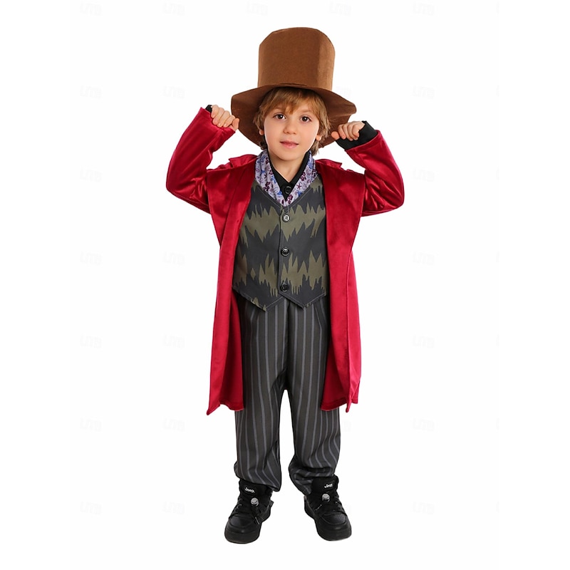 Charlie and the Chocolate Factory Wonka Willy Wonka Cosplay Costume Outfits Cosplay Movie Cosplay for Boys Kid's Carnival Masquerade Event / Party Masquerade