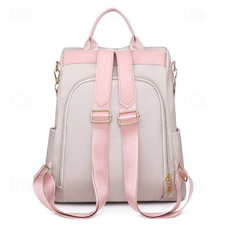 Women's Embroidered Backpack Purse with Cherry Blossom Design and Floral Strap – Lightweight Casual Bag for School, Travel, or Daily Use3