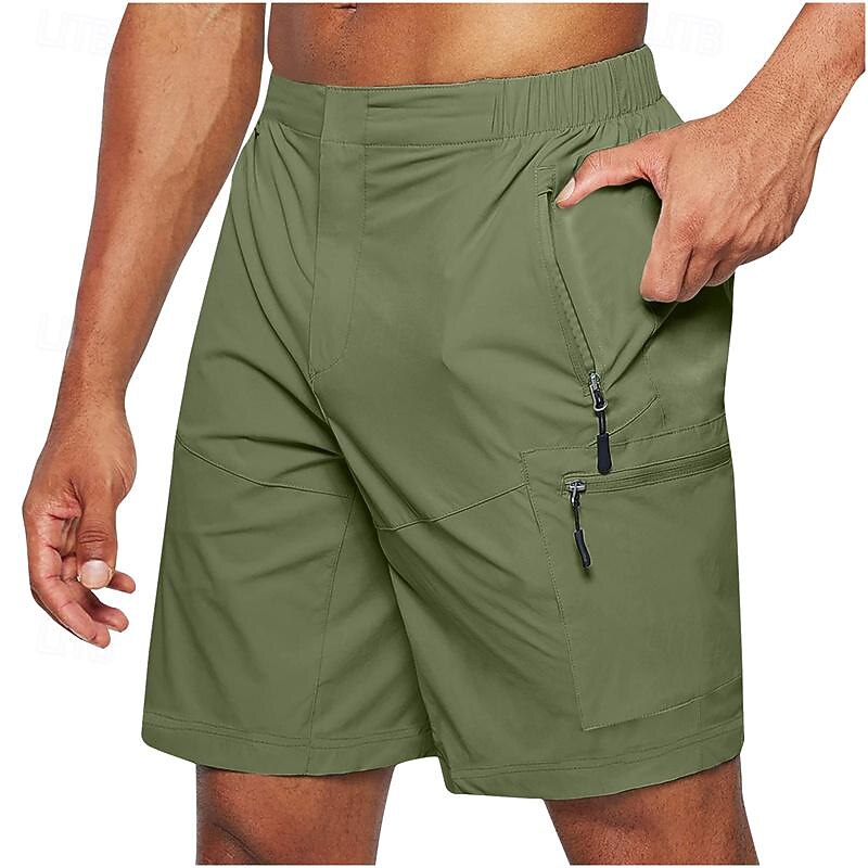 Men's Cargo Shorts Hiking Shorts Tactical Shorts Military Summer Outdoor Regular Fit Waterproof Quick Dry Shorts Elastic Waist Black Army Green Hunting Climbing Camping / Hiking / Caving S M L XL XXL3