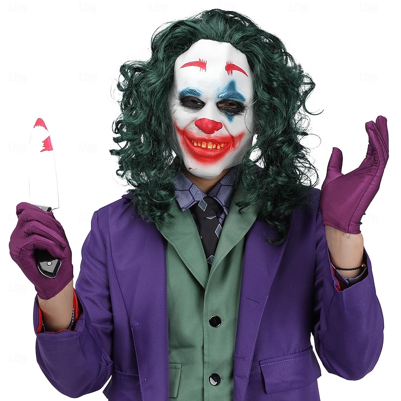 Joker Clown Halloween Mask Joker: Folie à Deux Cosplay Horror Adults' Men's Carnival Performance Party Easy Halloween Costumes Dress Up