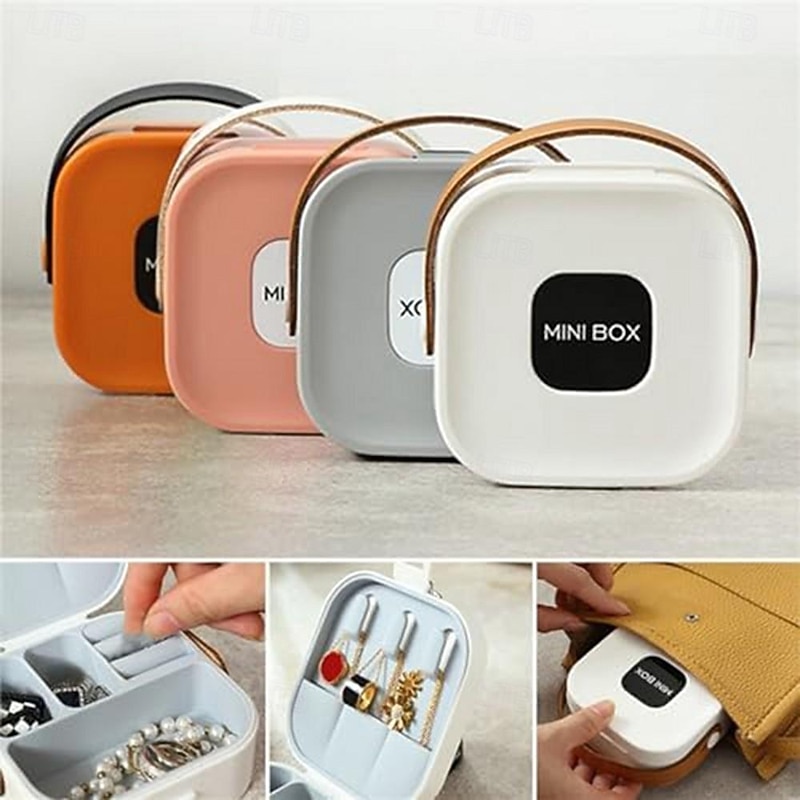 Travel Jewelry Organizer For Women Girls, Trendy Travel Jewelry Case, Portable Ring Necklace Organizer Earring Box Small Jewelry Organizer, Travel Esse-ntials Travel Accessories For Women Girls,