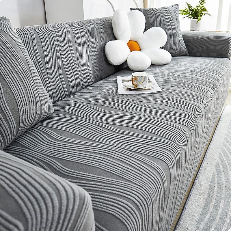 Jacquard Velvet Elastic Sofa Cover All-Inclusive Universal Cover Four Seasons Universal Lazy One-Piece Anti-Cat Scratch Sofa Cushion Durable and Stretchable Perfect for Year-Round Protection Easy to Install and Clean4